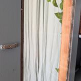 Old glass-fronted wooden library – blue interior