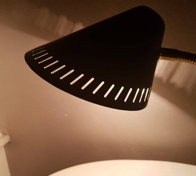 70s swan collar metal desk lamp