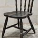 Series of 4 bistro western chairs solid wood black patina