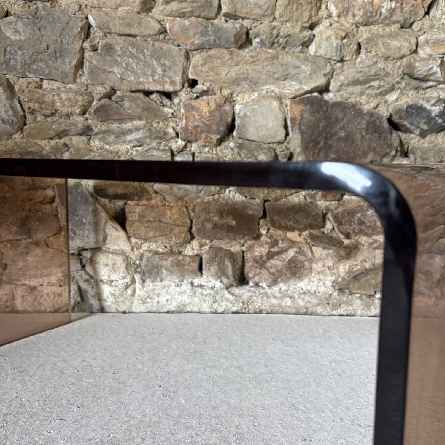 Smoked Plexiglas coffee table, 1970