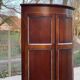 19th-century quarter-round oak solid wood corner library