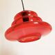 Suspension en verre rouge vintage