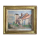 Watercolor painting "Nan-sous-Thil" Burgundy Eugène Cahtelain 1906 + frame