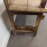 Patinated church pew