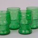 Verres en verre moulé x4
