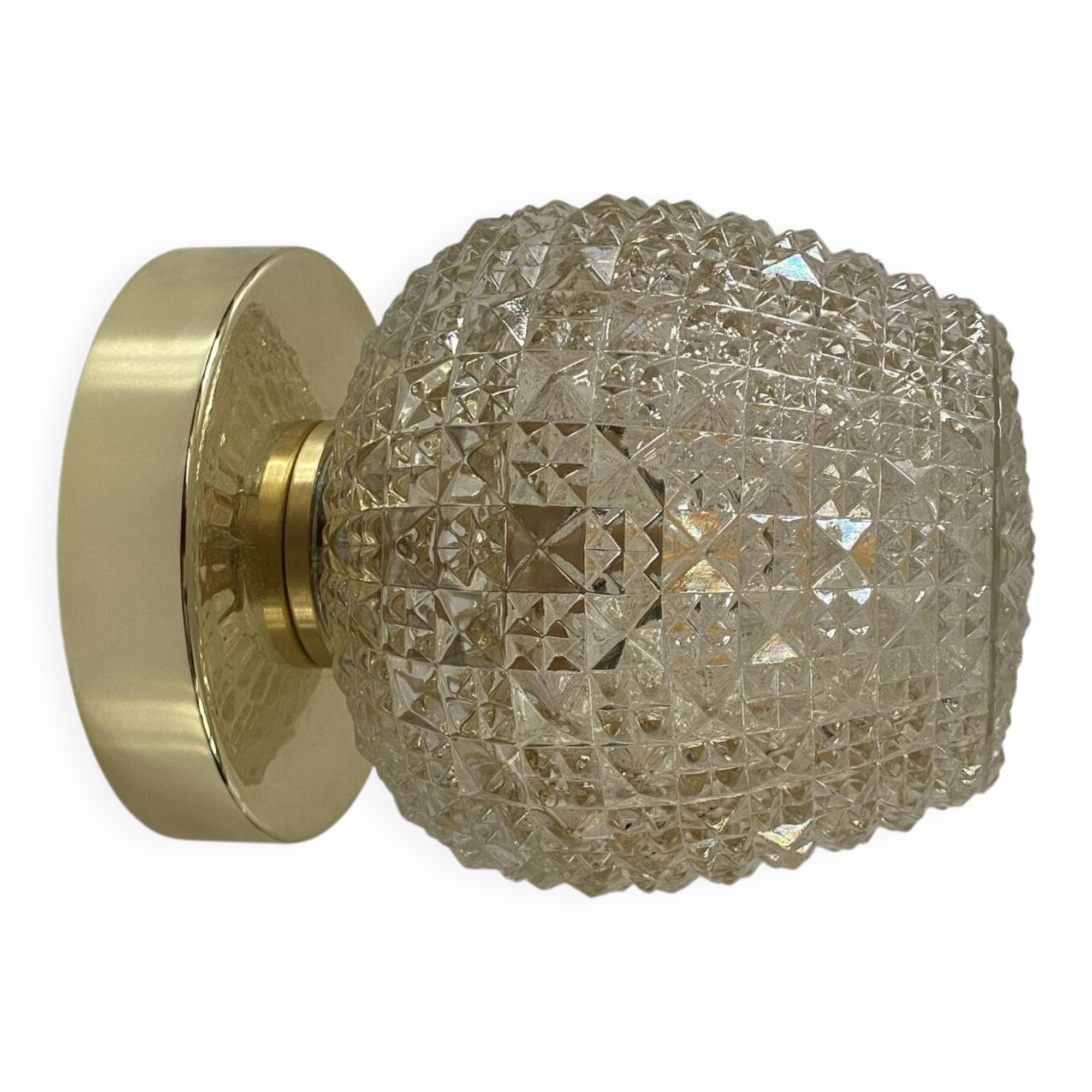 Vintage glass globe wall light
