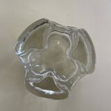 Bougeoir en Verre Brutaliste