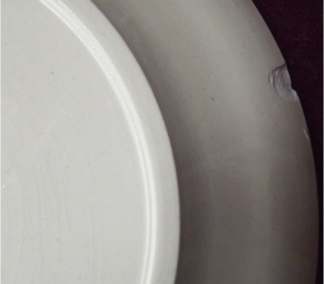Suite of 18 flat plates Choisy-le-Roi, Chinon décor