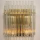 Pairs of wonderful wall lights with crystal rods, Italy, 1970s.