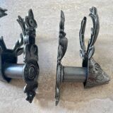 Pair of vintage deer head hooks