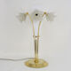 Italian floral glass 4-armed living room lamp 1970