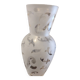 White vase in iridescent frosted etched glass
