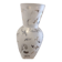 White vase in iridescent frosted etched glass