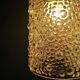 Vintage 60s brass pendant lamp with transparent glass bubbles