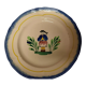 Old faience plate of pornic brittany breton woman and man décor