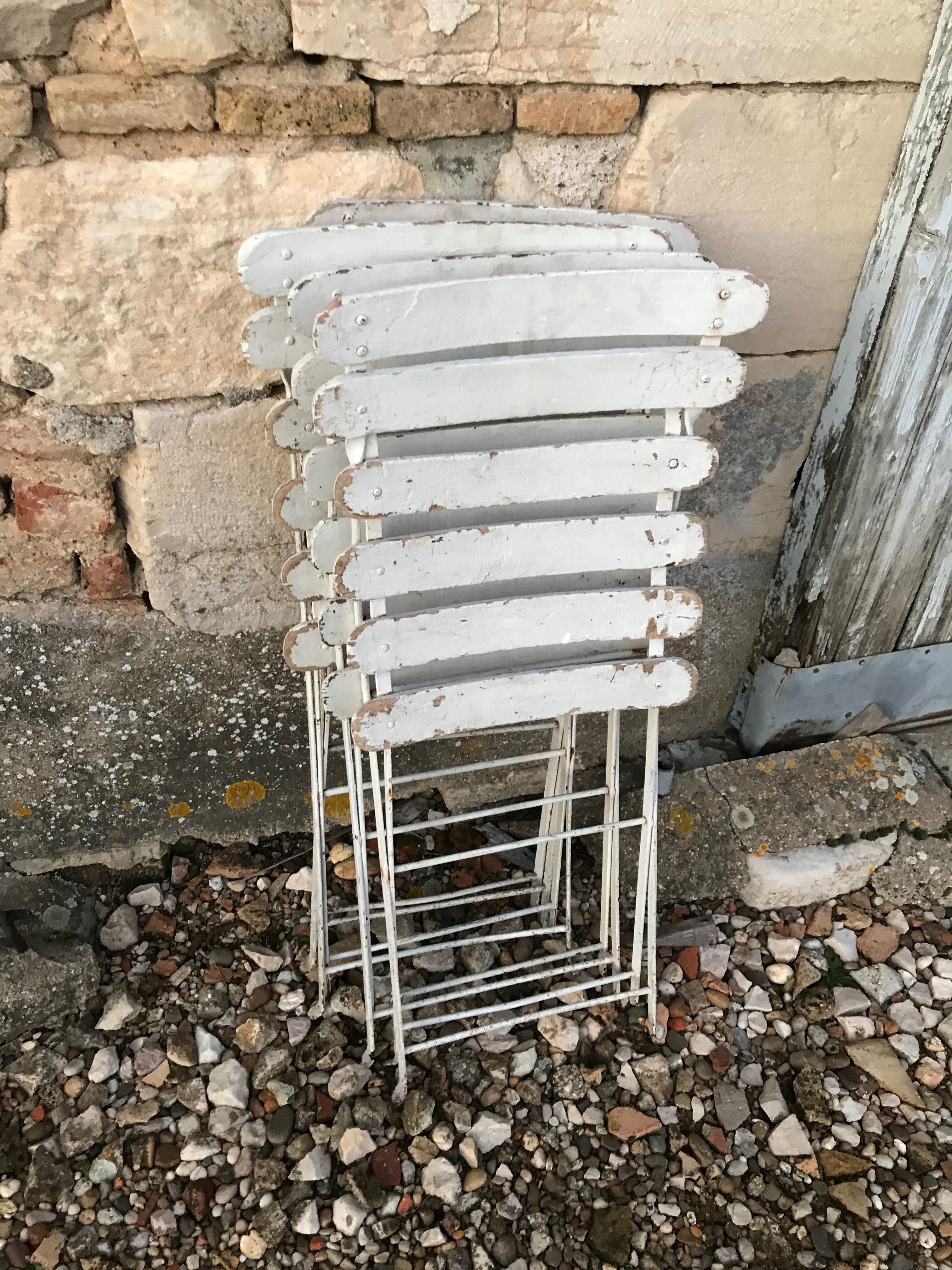 4 folding garden chairs