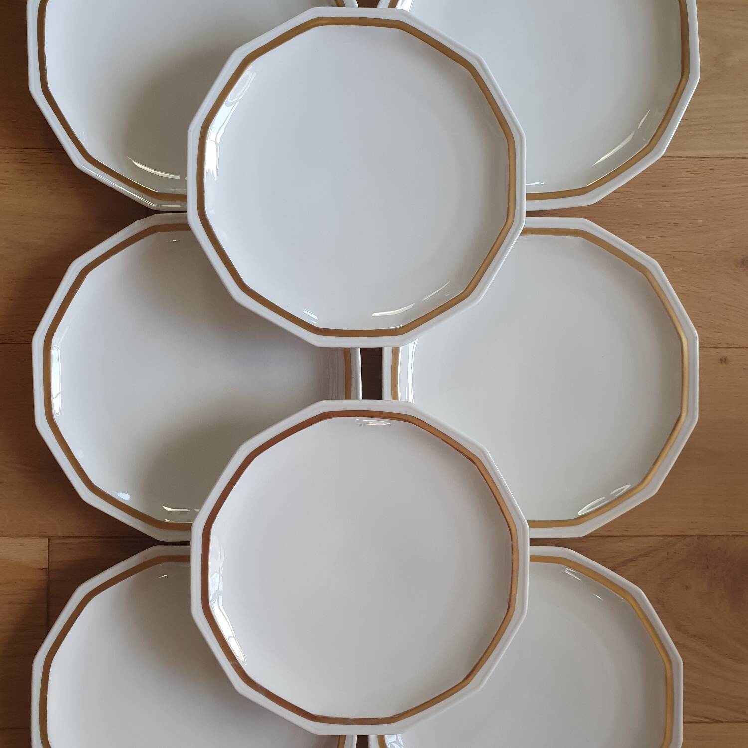 8 octagonal plates by Bernardaud