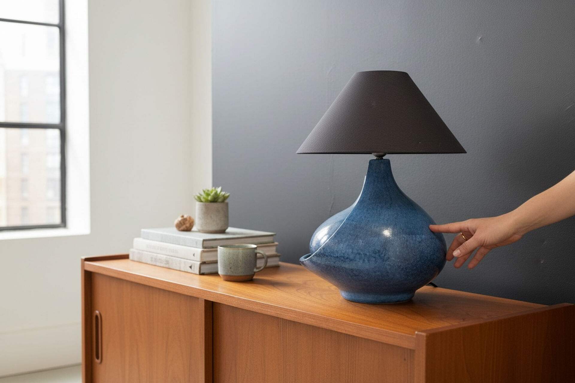 Ceramic lamp by Fred and Andrée Stocker 1960
