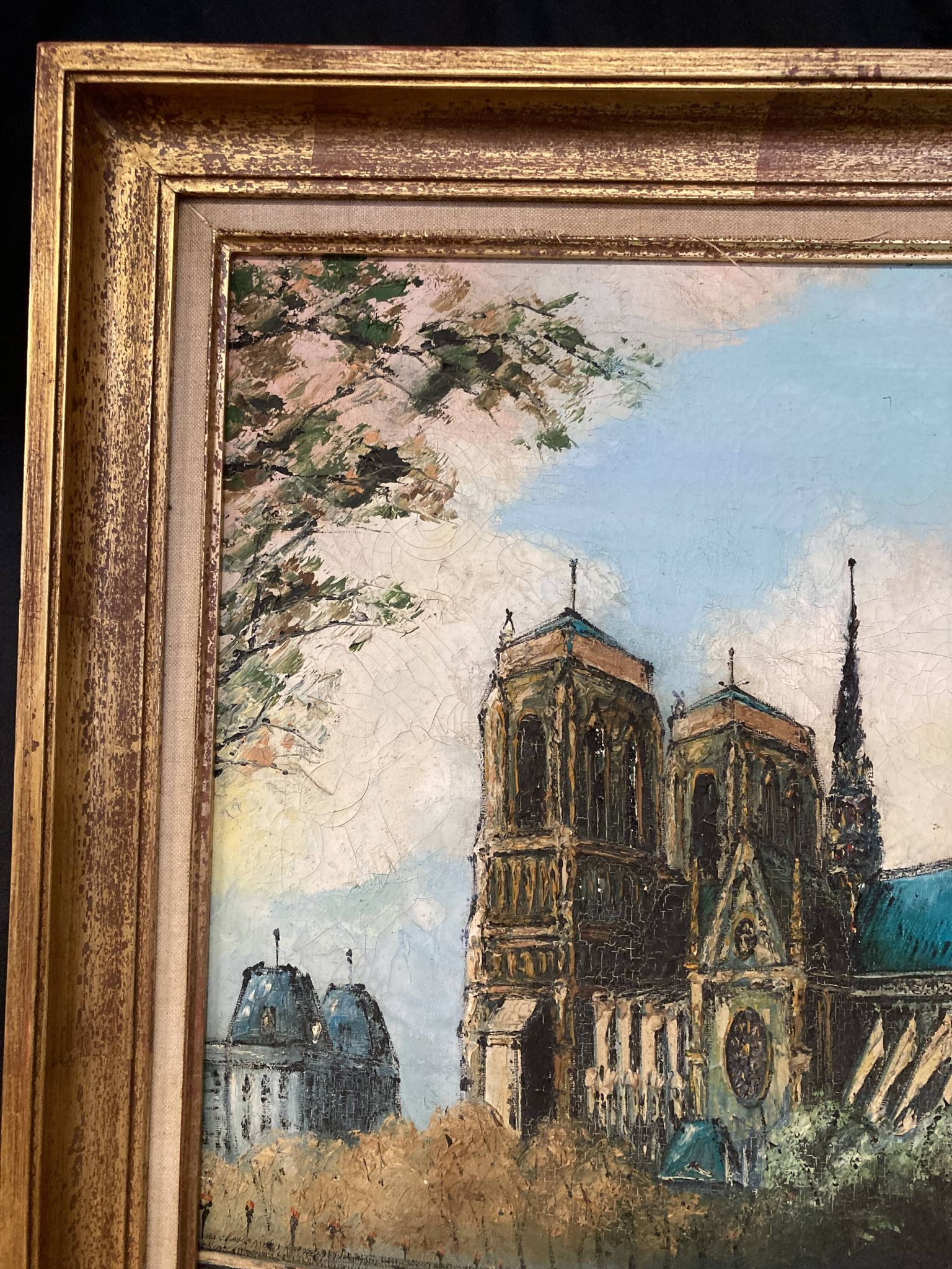 French School, 20th century, Notre-Dame-de-Paris, oil on canvas