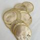 12 dessous de verre en nacre et laiton vintage