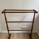 Vintage turned wooden towel rack