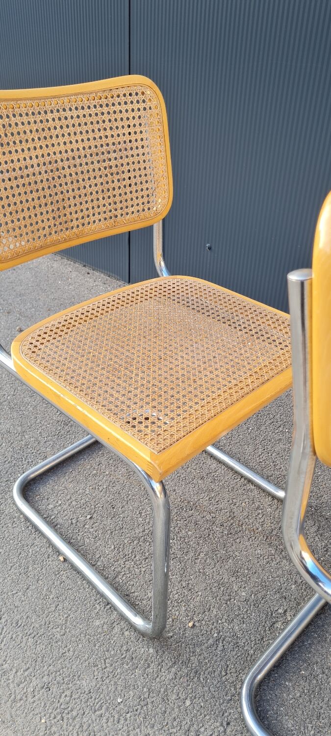 Pair of chairs cesca B32 by Marcel breuer