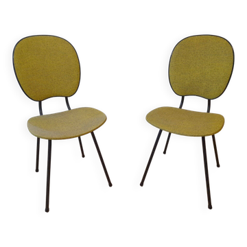 Pair of French dining chairs from the 1950s.