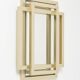Miroir sculptural en laiton - Philippe Jean