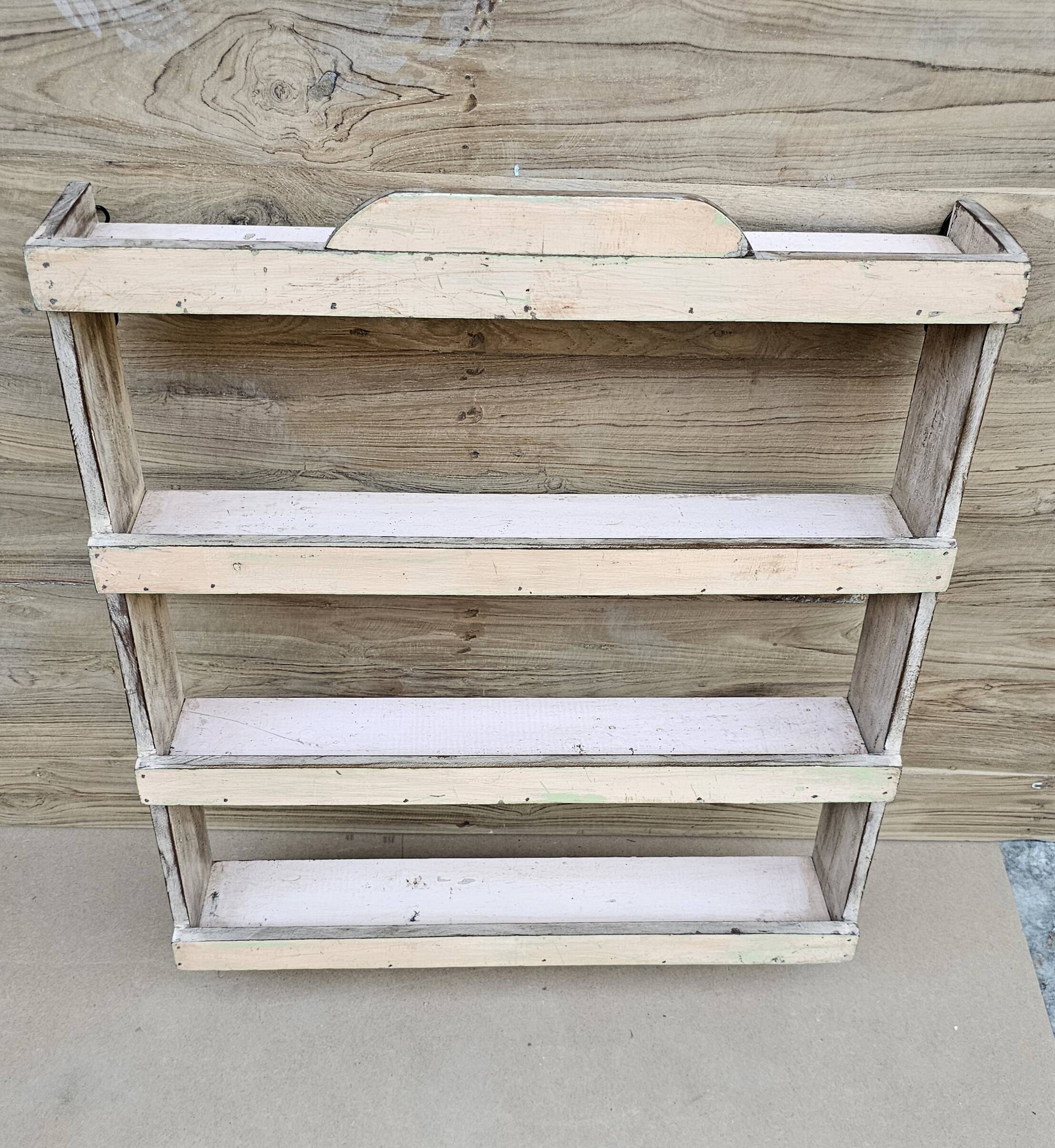 Burmese teak wall shelf