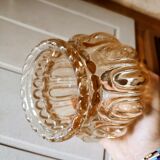 Suspension globe in iridescent glass