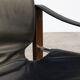 Set of 2 Maurice Burke ‘chelsea’ vintage black leather safari chairs for Pozza