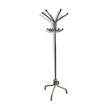 Porte manteau perroquet vintage en fer chromé
