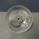 Glass holophane hangingor pendant lamp with brass gallery