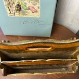 Small mail rack in old Florentine wood