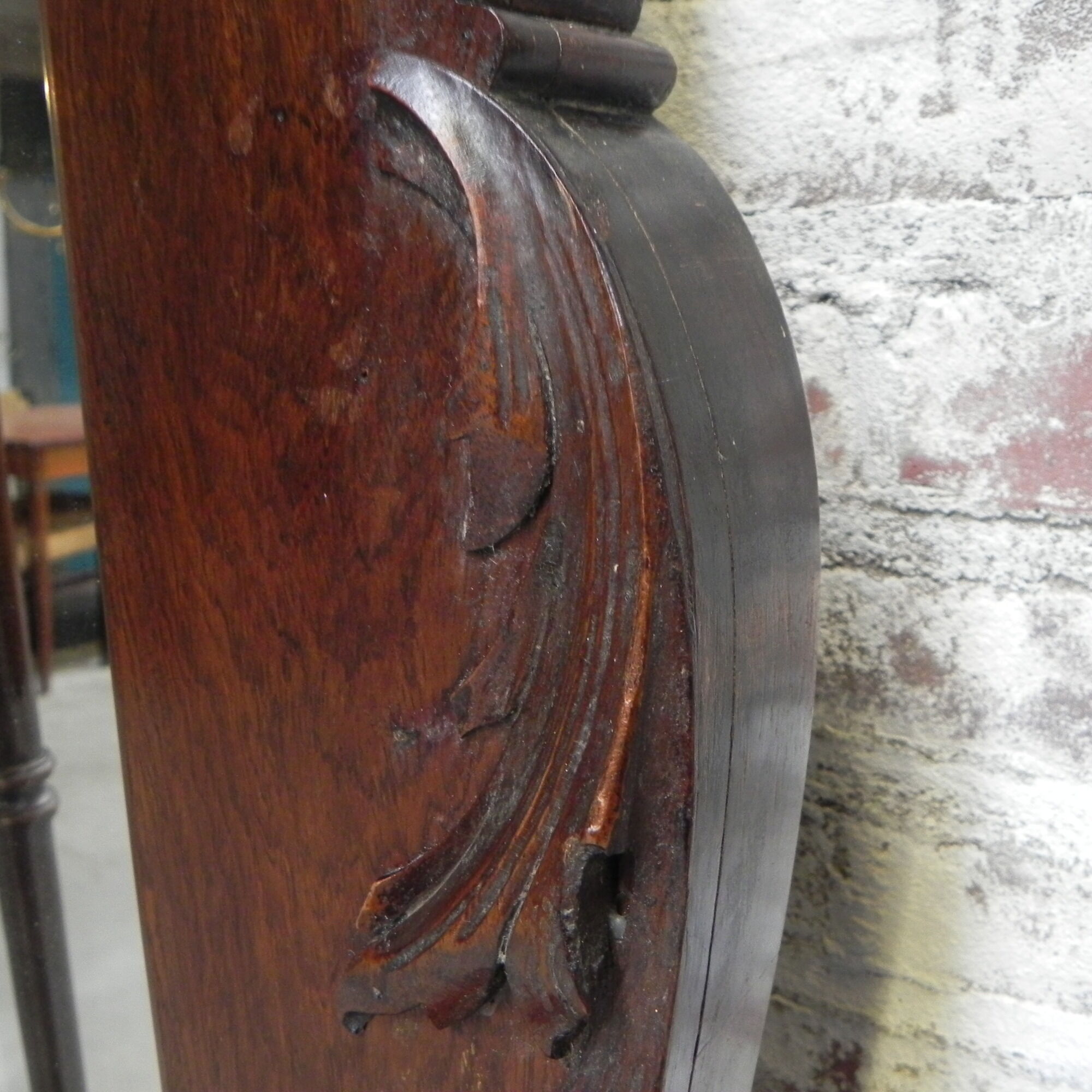 Large mahogany Art Nouveau mirror 178x220cm