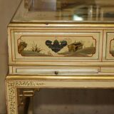 Chinoiserie dressing table in walnut with stool
