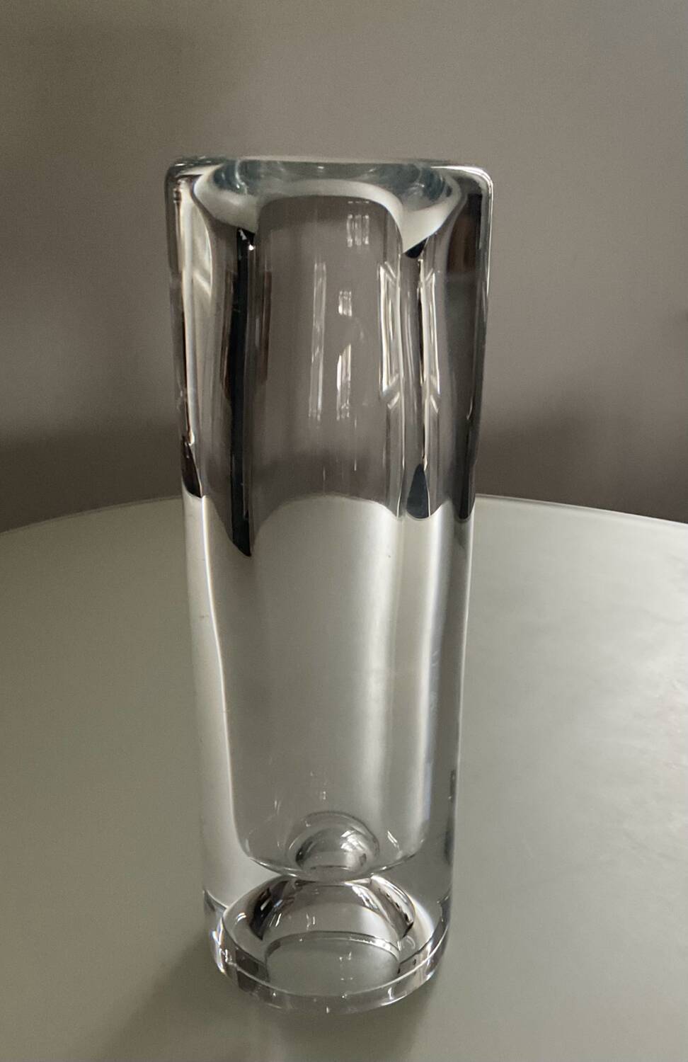 Crystal magnifying glass vase from the 70s
