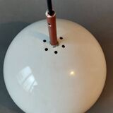 Raak pendant lamp 1960/70 in white and red metal.