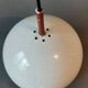 Raak pendant lamp 1960/70 in white and red metal.