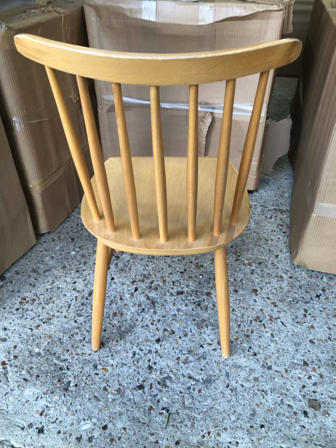 Set de 4 chaises "Pinnstol" en hêtre Suède 1960