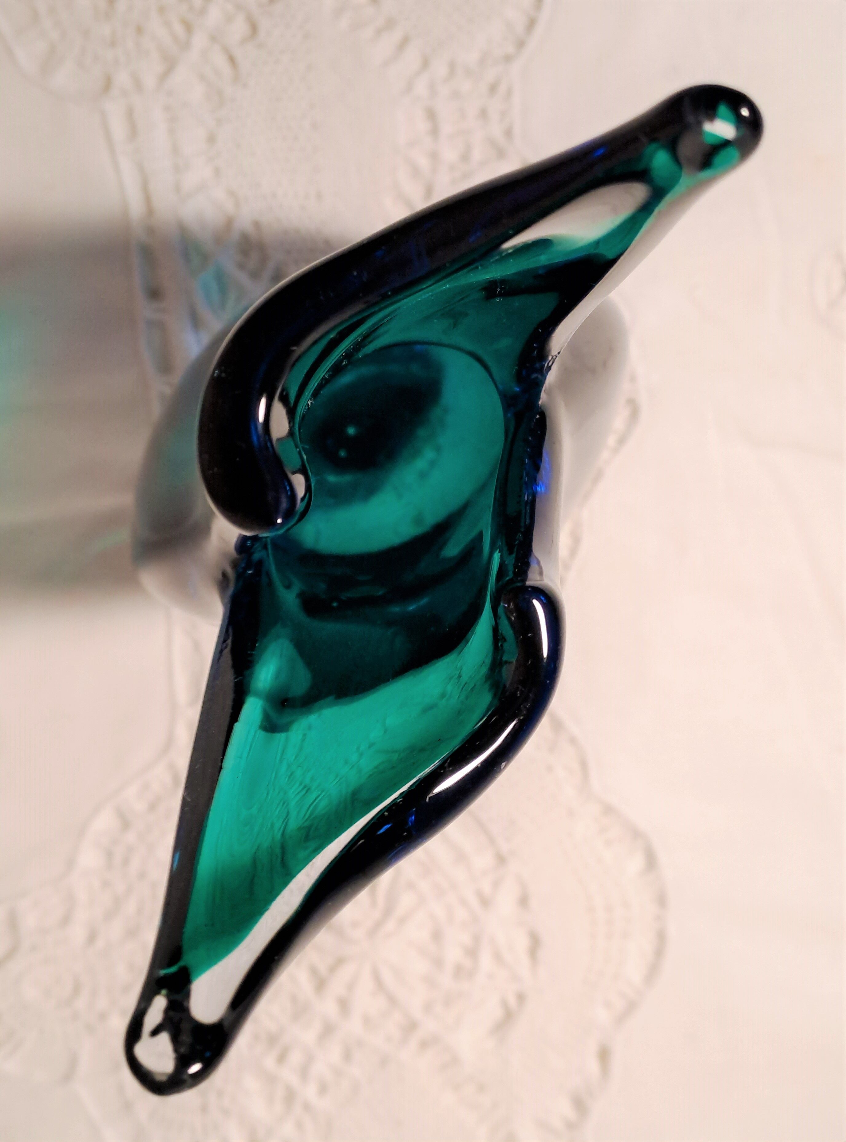 Murano vase with sliced neck by Flavio Poli