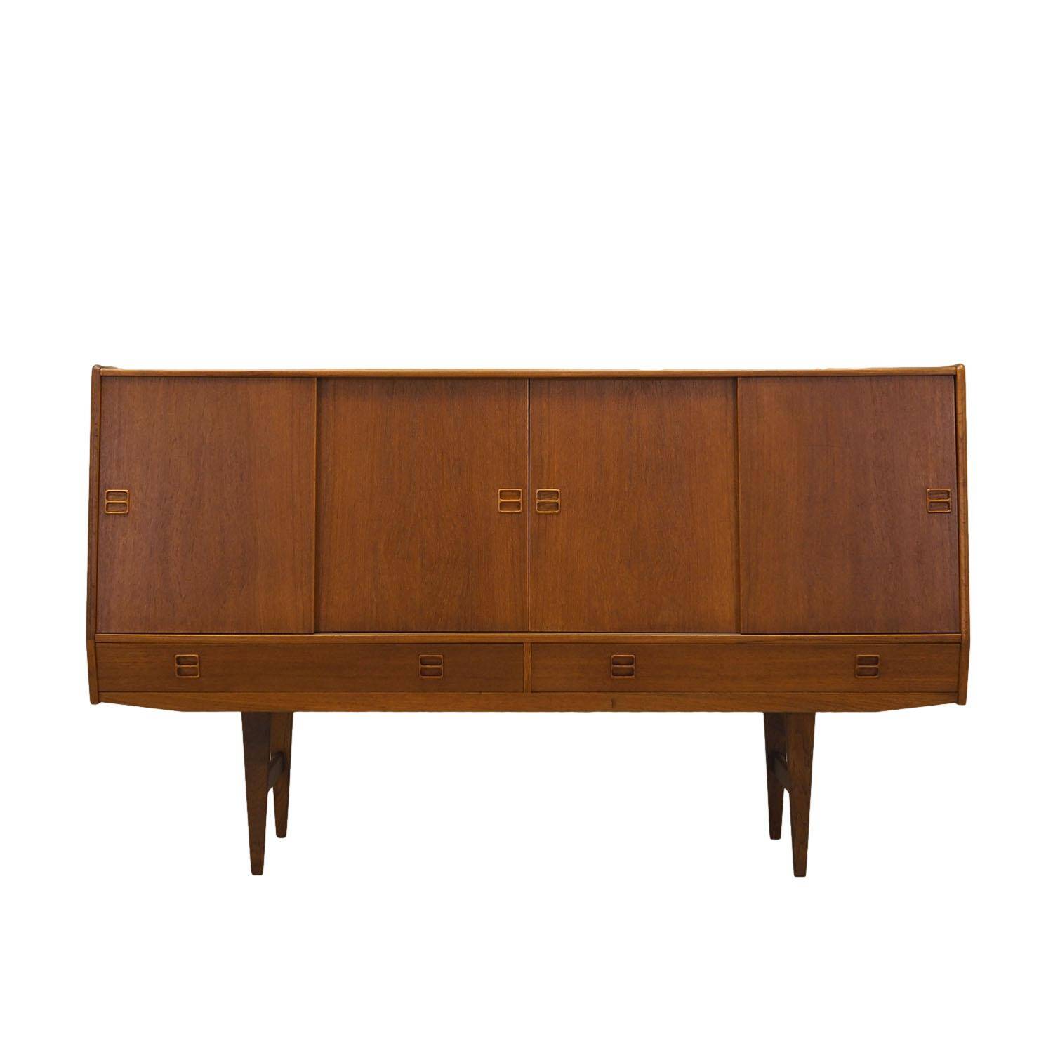 Teak highboard, Danish design, 1960s, manufactured in Denmark