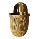 Old woven rice basket