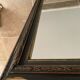 Miroir rectangle ancien lours bois sculpté peint patiné