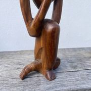 Wooden statuette sculpture, free form