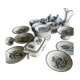 Clairefontaine tableware service, earthenware with bird decoration.