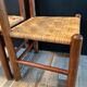 Paire de chaises enfant vintage en bois et rotin