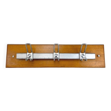 Vintage industrial wood and metal coat rack