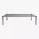 Rectangular coffee table from the 70s in chrome steel and smoked glass top