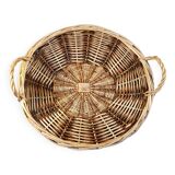 Large asymmetrical wicker basket